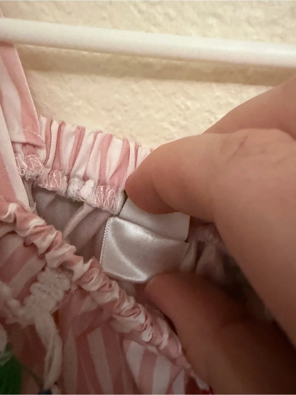 Girls Pink Striped Flamingo Tassel Tank Dress